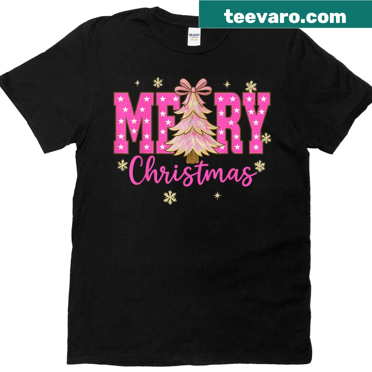 Funny matching family Christmas T-shirt with playful text — on a men's t-shirt