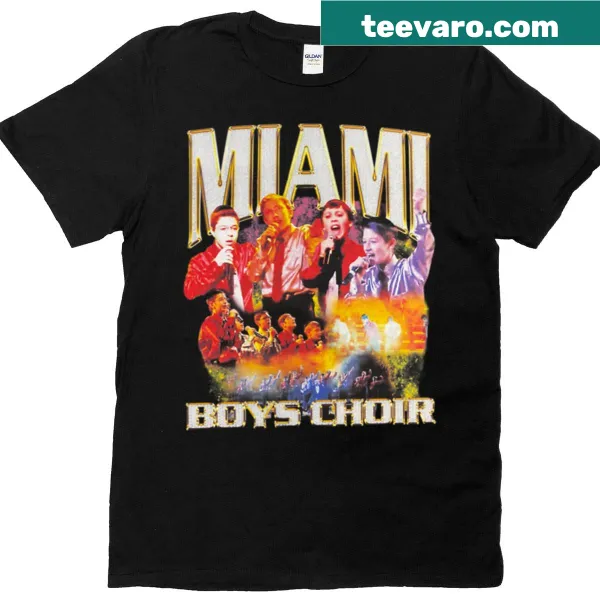 T-shirt featuring playful typography for Miami's Boys Choir