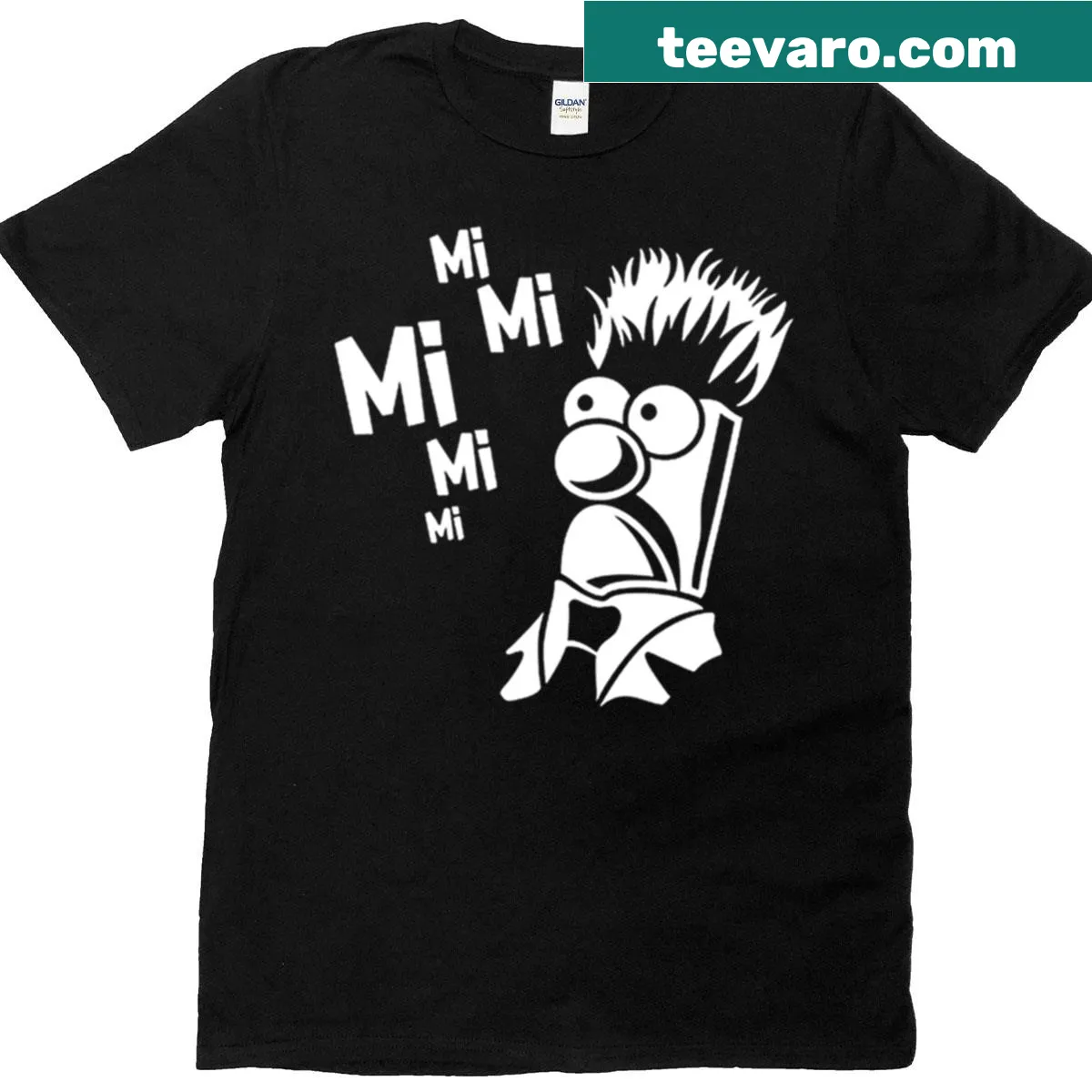 Funny Mr. Beaker typography parody shirt — on a men's t-shirt