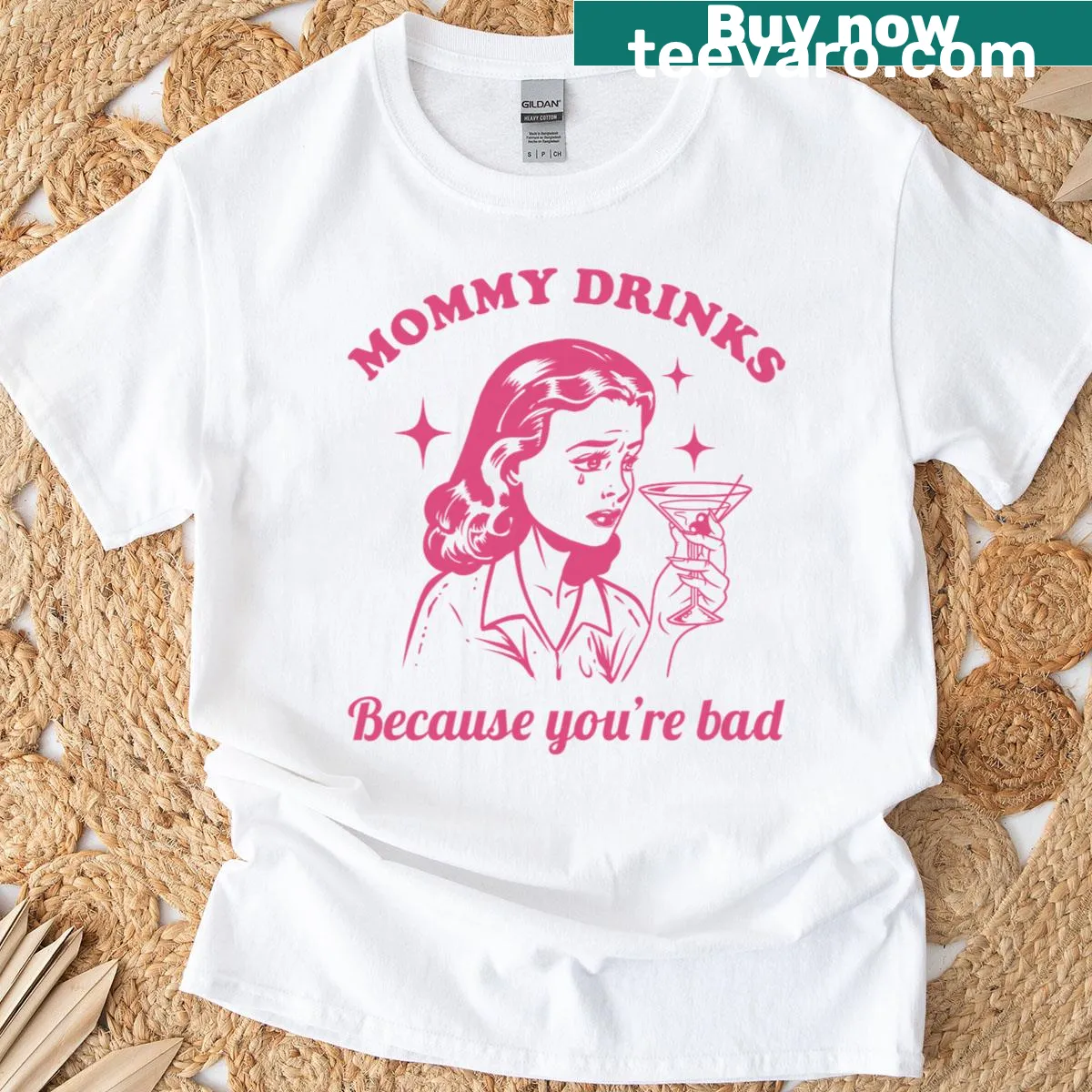 Humorous shirt for moms about parenting challenges — on a men's t-shirt