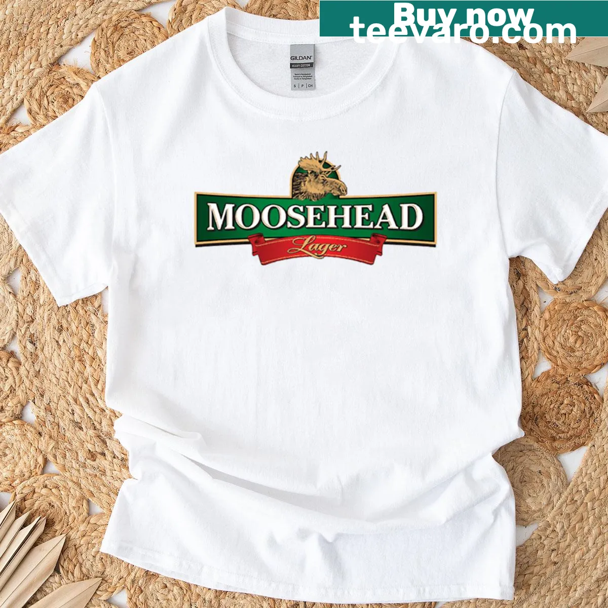 Moosehead Breweries logo T-shirt celebrating beer craftsmanship. — on a men's t-shirt