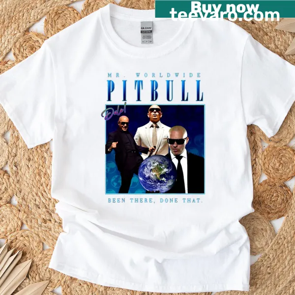 T-shirt featuring dynamic graphic inspired by Mr Worldwide