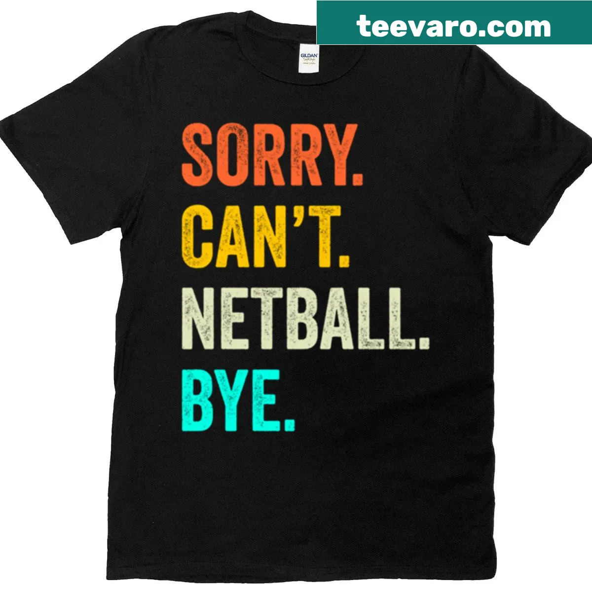 Bold netball design with motivational text on a T-shirt. — on a men's t-shirt