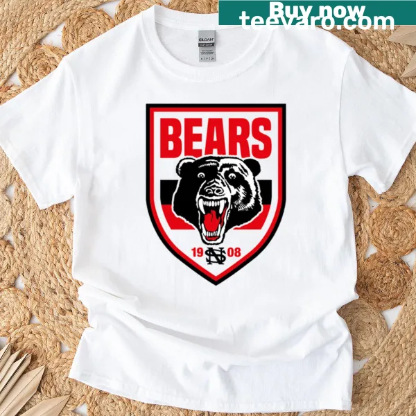 Bold illustration of North Sydney Bears logo on T-shirt.