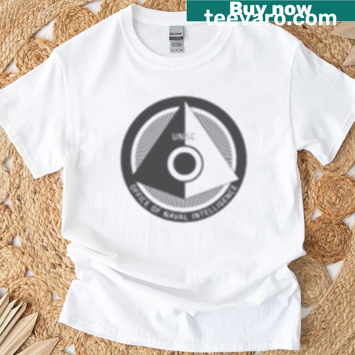 Grey t-shirt featuring a prominent Oni logo design — on a men's t-shirt