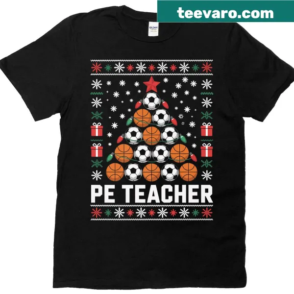 Funny Christmas tree graphic for PE teachers