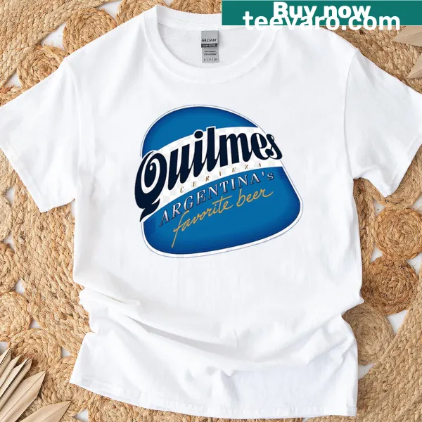 Beer-themed shirt featuring Quilmes and Guinness logos for beer lovers.
