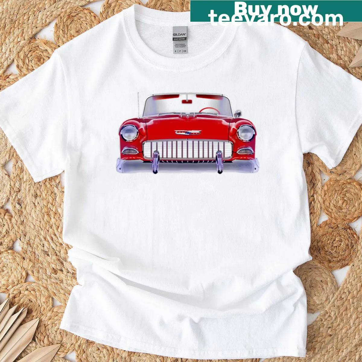 1955 Chevy Bel-air Convertible t-shirt design — on a men's t-shirt