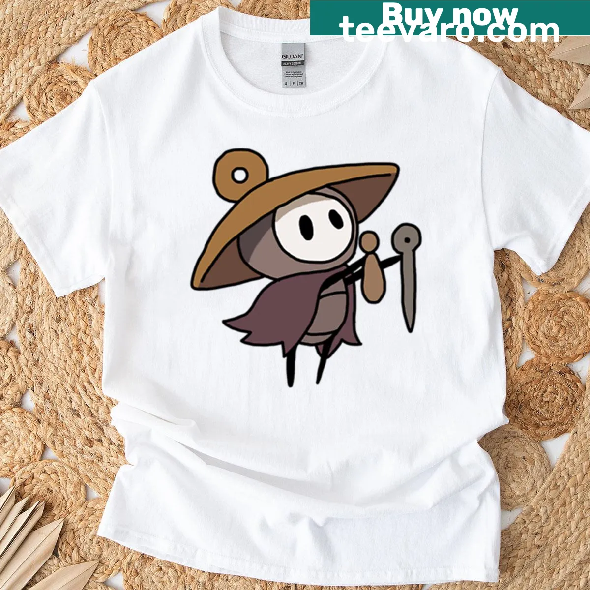 Illustrated Sherma from Hollow Knight Silksong on a T-shirt — on a men's t-shirt