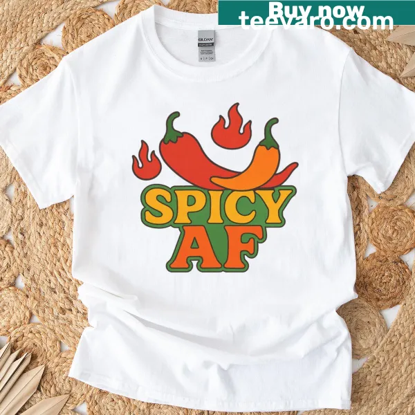 Funny t-shirt featuring hot pepper design for spicy food lovers