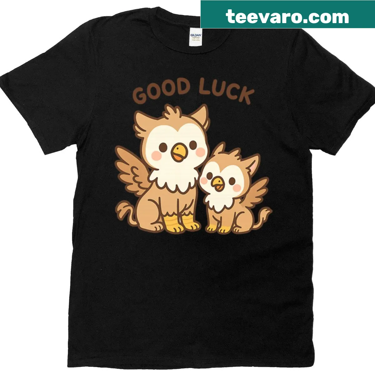 Whimsical shirt featuring two sweet griffins for kids. — on a men's t-shirt