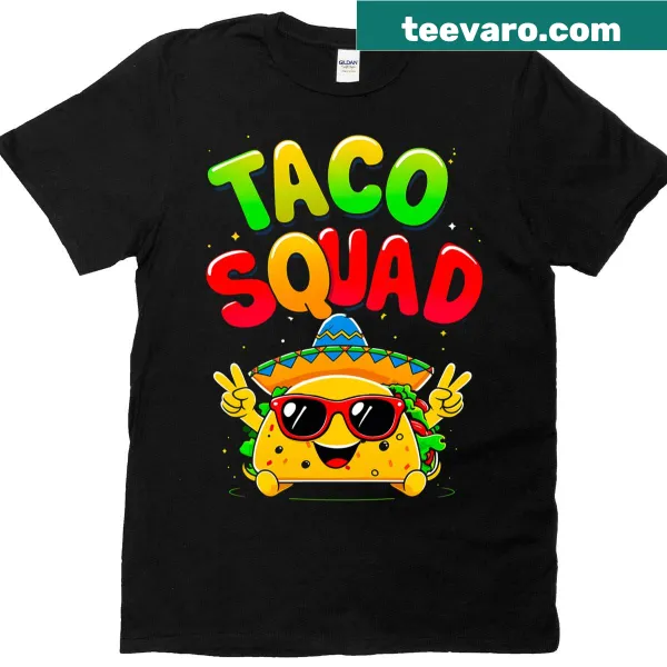 Funny Cinco de Mayo t-shirt featuring taco design and playful slogan.