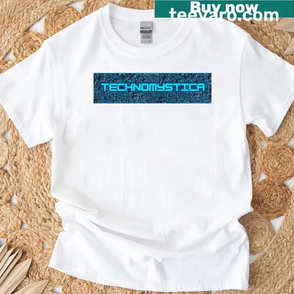 Illustrative shirt featuring Technomystica design blending tech and mysticism