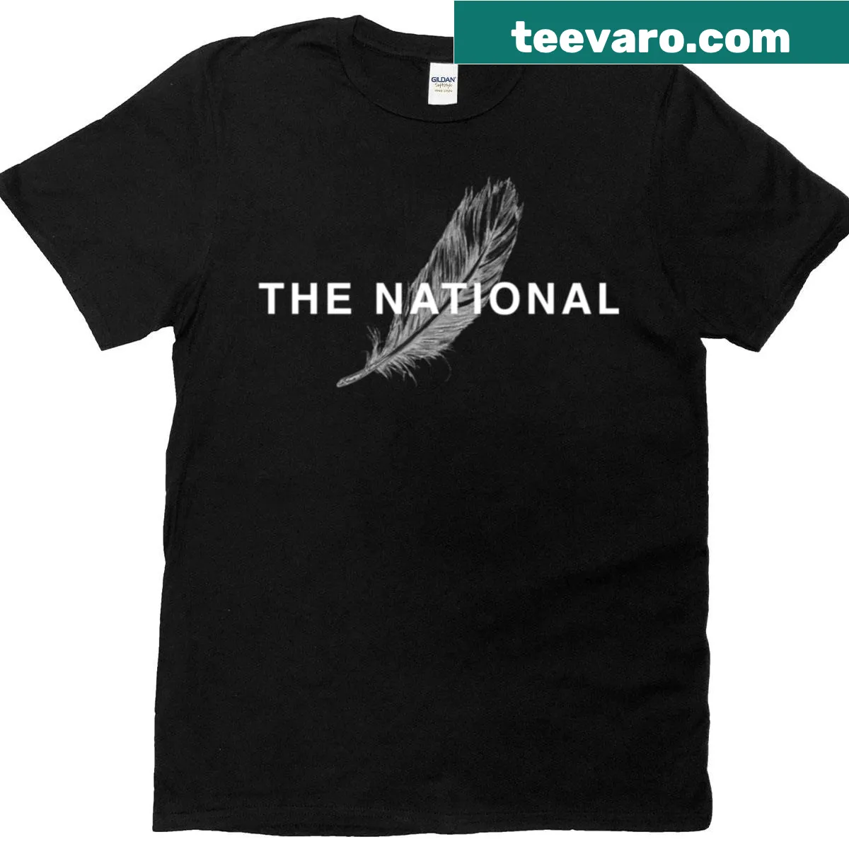 Typographic quote shirt from The National with the phrase 'You Had Your Soul With You' — on a men's t-shirt