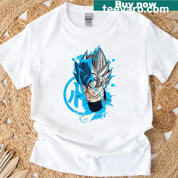 T-shirt featuring illustration of a Super Saiyan from anime