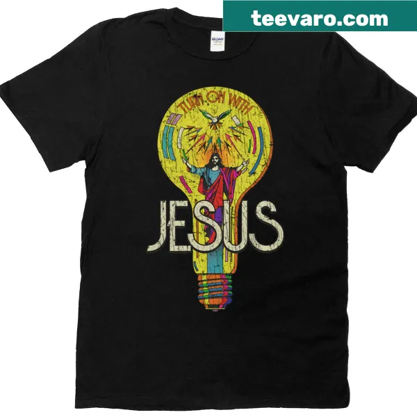 Retro typography T-shirt featuring inspirational text about faith