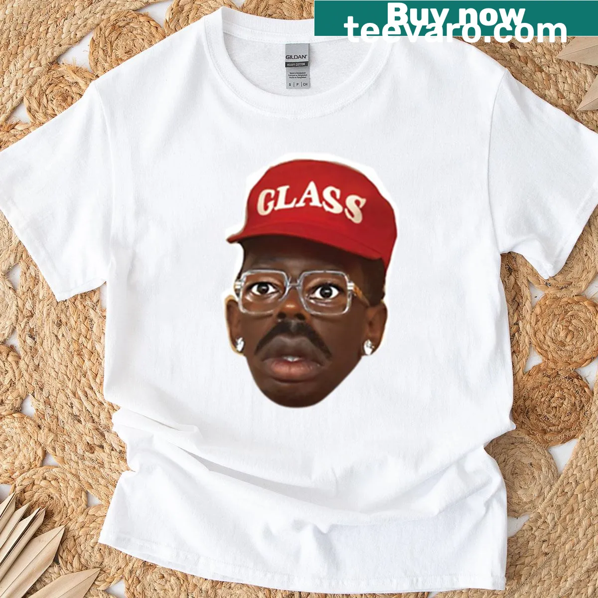 T-shirt with the phrase 'Don't Tap The Glass' inspired by Tyler The Creator — on a men's t-shirt