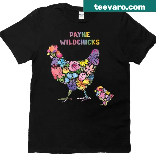 T-shirt featuring the Payne Wildchicks emblem for team support.