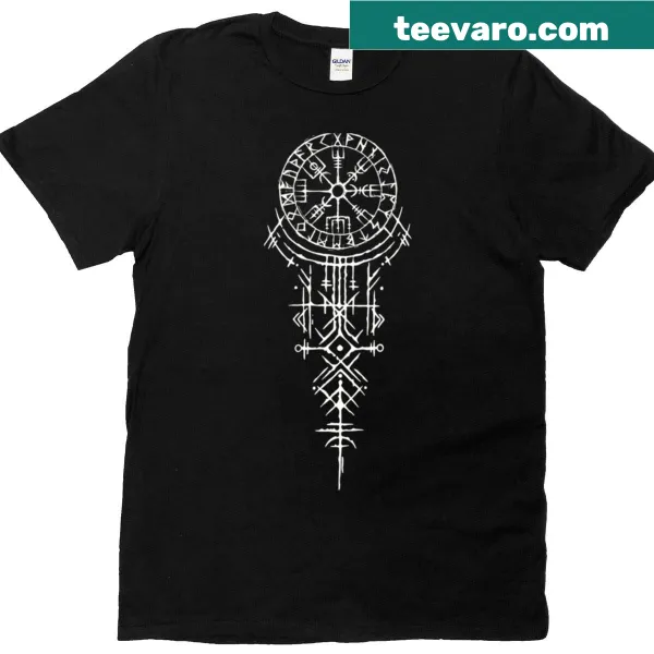 Icelandic Vegvisir symbol illustrated on T-shirt