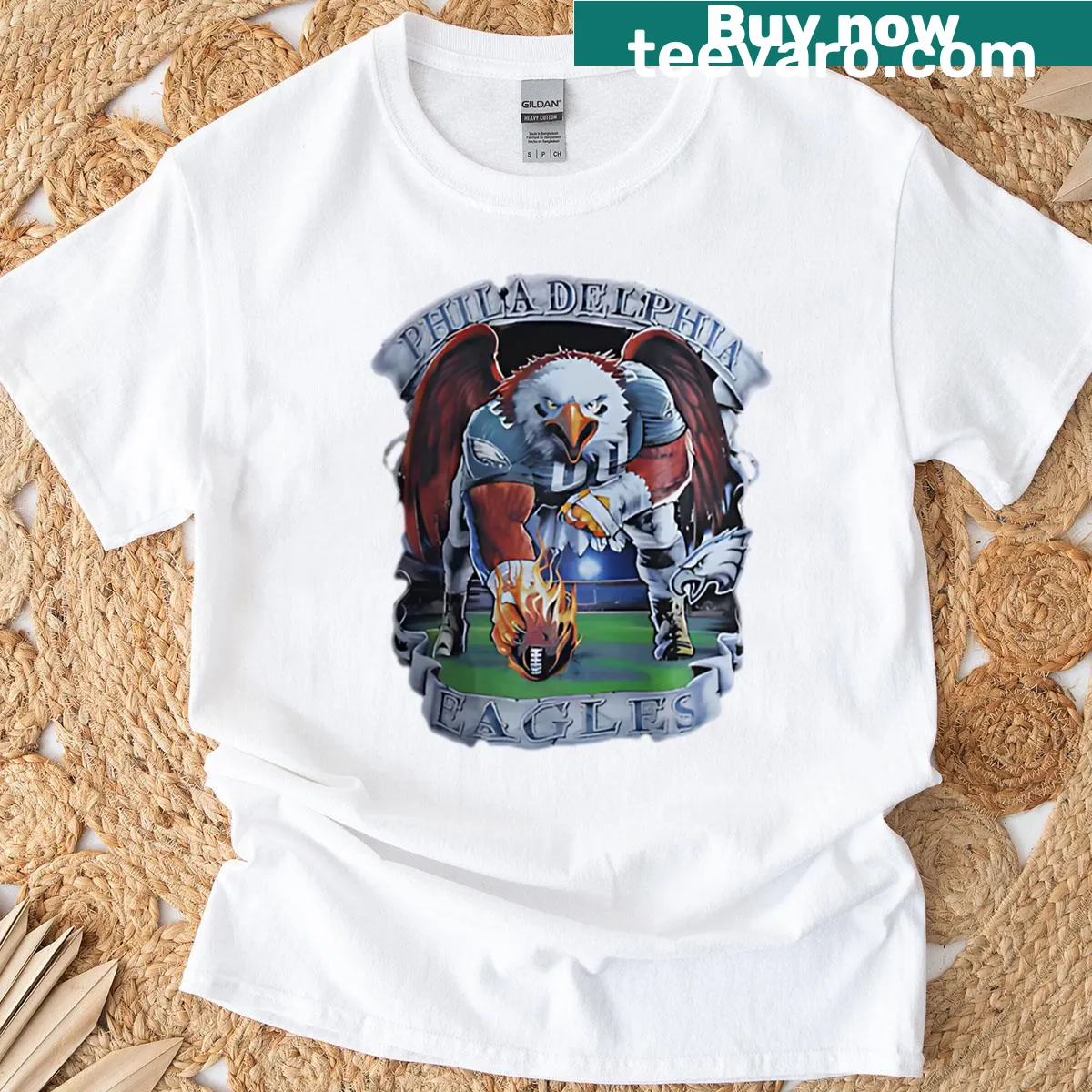 Vintage Philadelphia Eagles shirt featuring the team logo — on a men's t-shirt