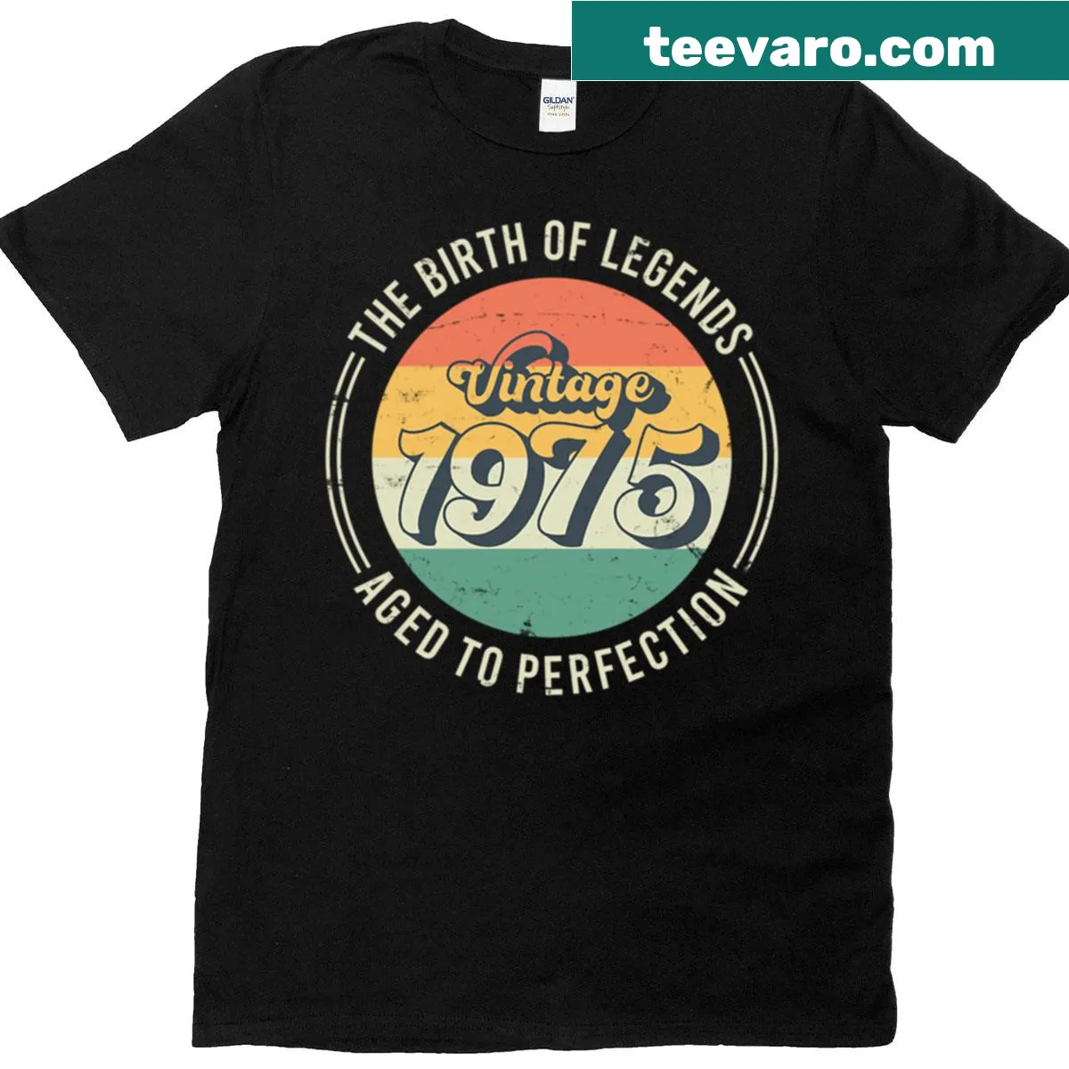 Vintage-inspired T-shirt for 50th birthday, reading 'The Birth Of Legends.' — on a men's t-shirt
