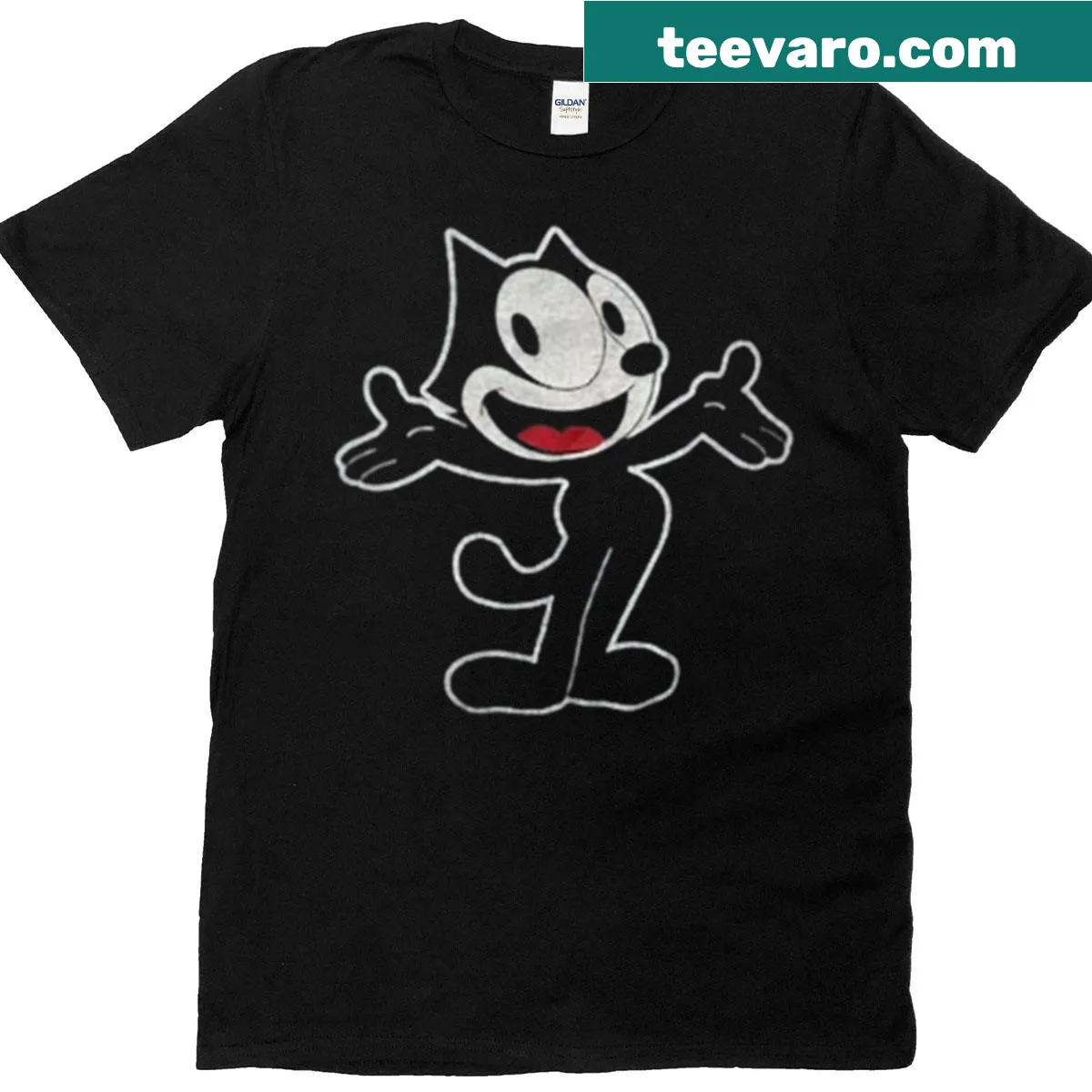 Vintage-style shirt featuring Felix the Cat graphic — on a men's t-shirt