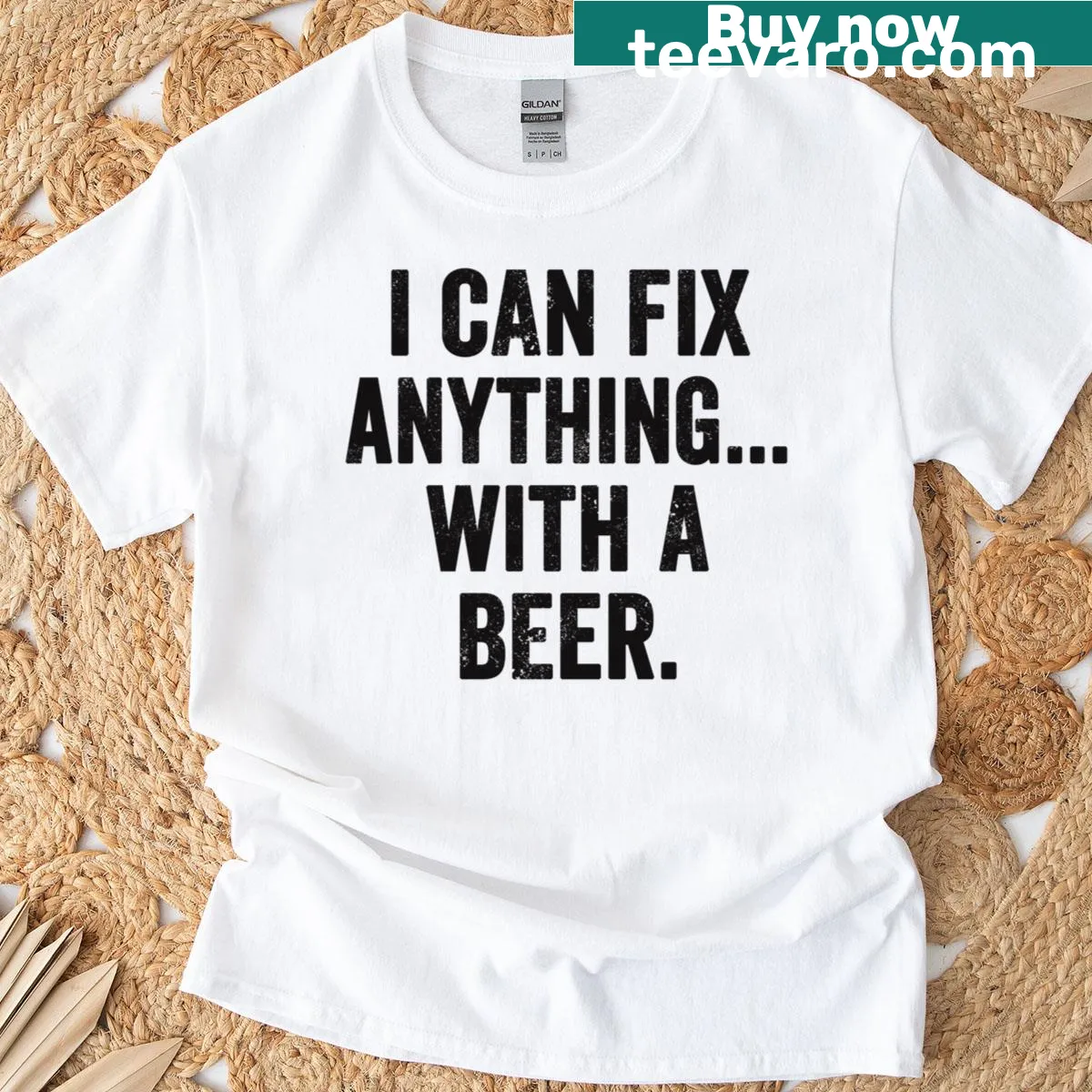 Funny Weekend Warrior Dad t-shirt with bold DIY slogan. — on a men's t-shirt