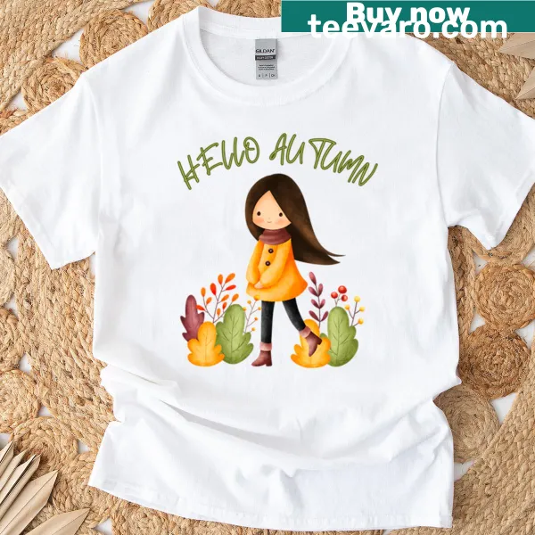 T-shirt welcoming autumn with a seasonal graphic