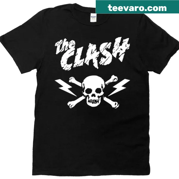 Edgy skull graphic on a casual T-shirt.