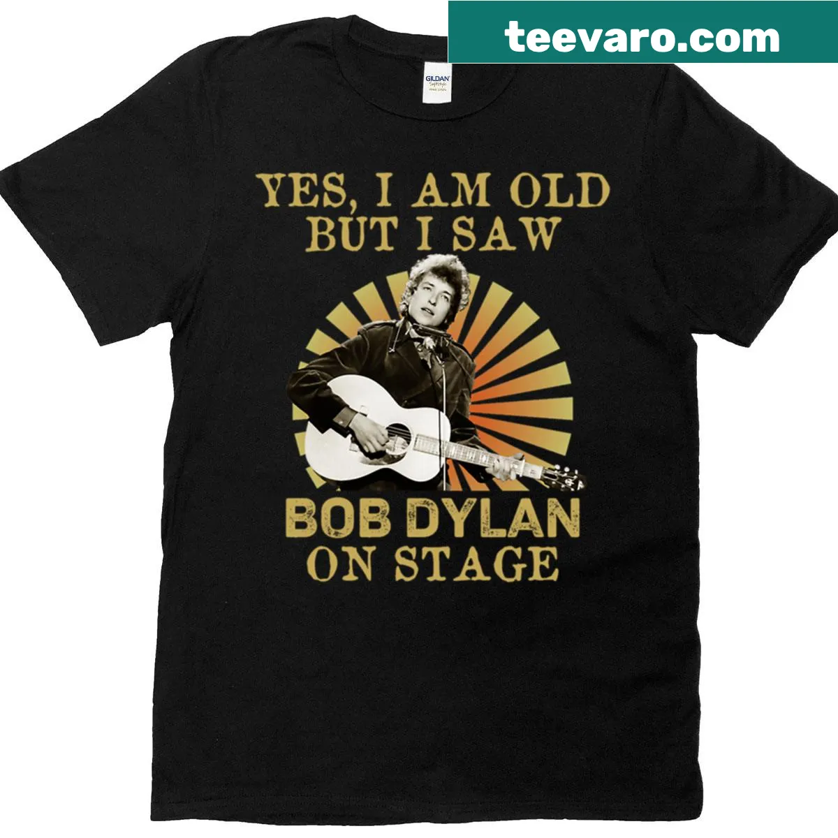 Nostalgic t-shirt with Bob performance theme — on a men's t-shirt