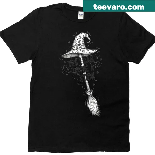 Funny Halloween t-shirt with the text Yes I Can Drive A Stick