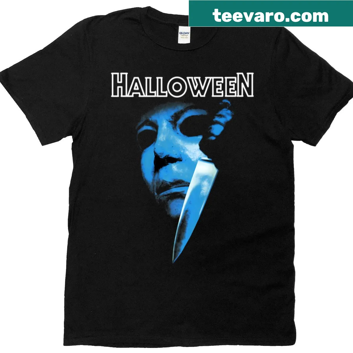 Vintage horror movie-themed t-shirt inspired by 1995 films — on a men's t-shirt