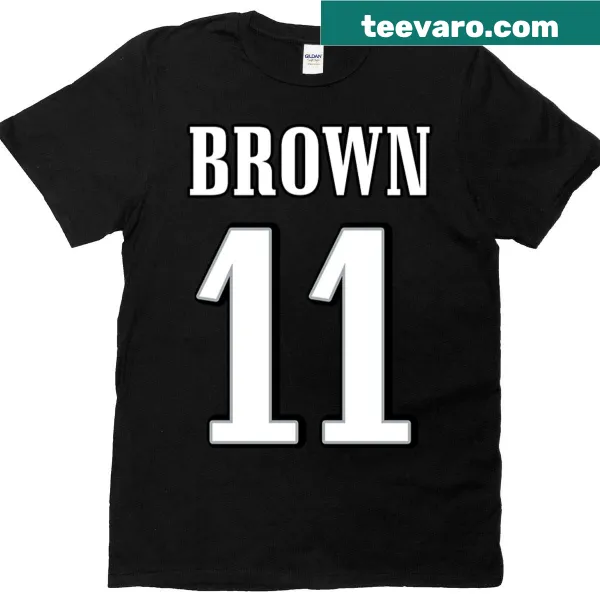 Aj Brown 11 Eagles graphic T-shirt for football fans