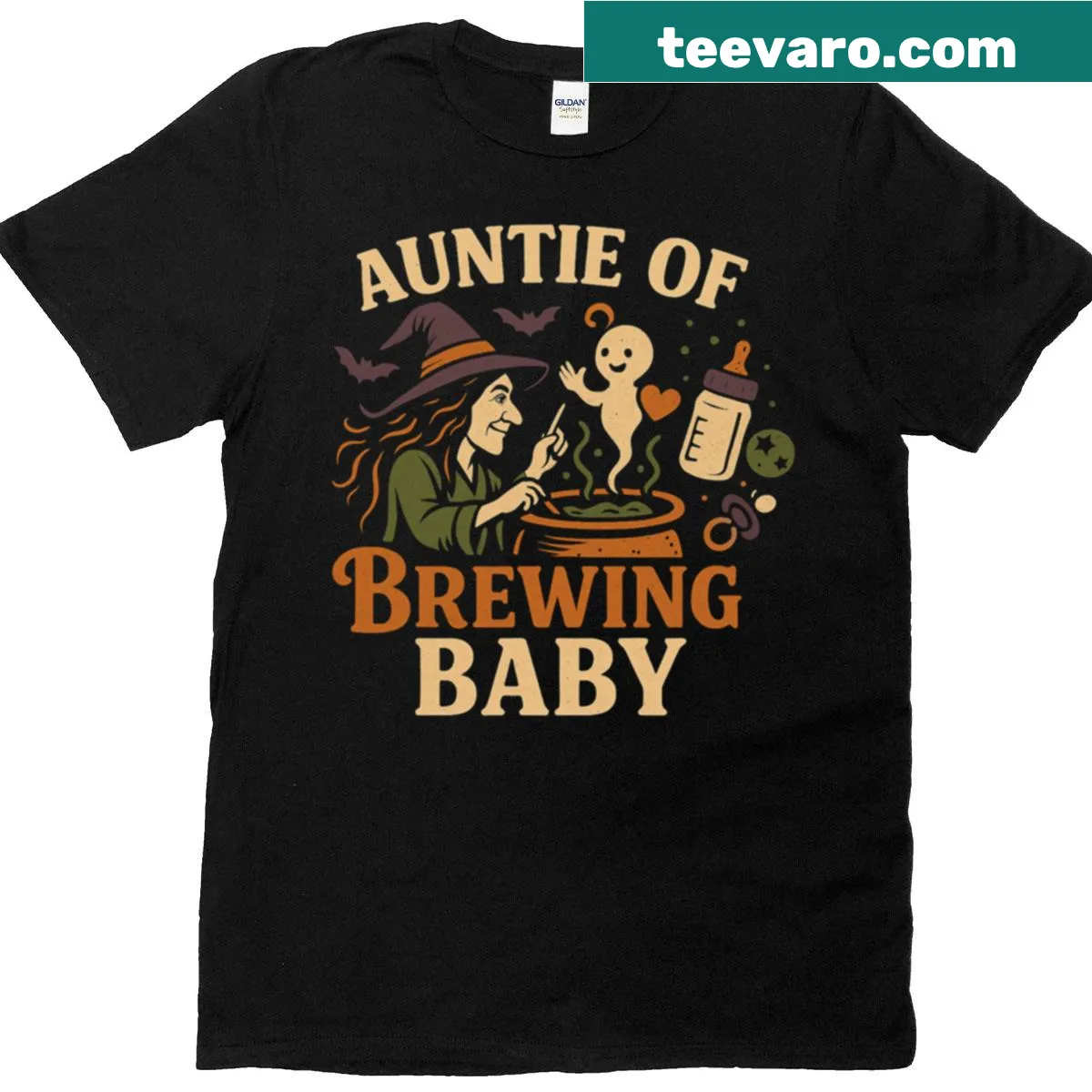 Auntie-themed shirt for expectant aunts — on a men's t-shirt