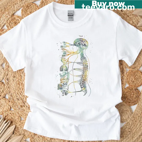 Scientific graphic T-shirt featuring 'Autonomic Nervous System' text