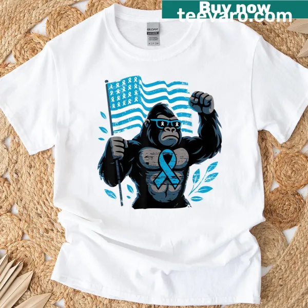 Empowering shirt with Bigfoot survivor theme for prostate cancer awareness