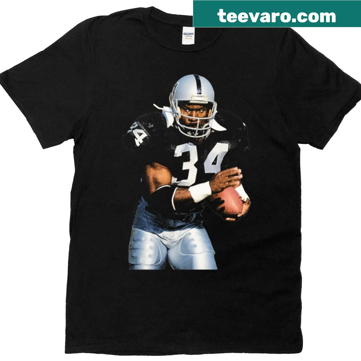 Vintage Bo Jackson 34 T-shirt — on a men's t-shirt