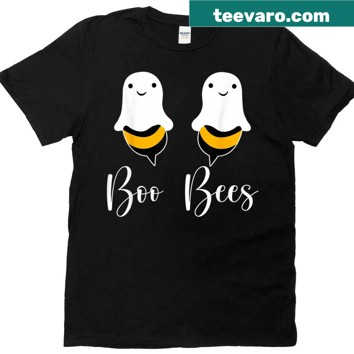 Funny 'Boo Bees' graphic couples Halloween t-shirt — on a men's t-shirt
