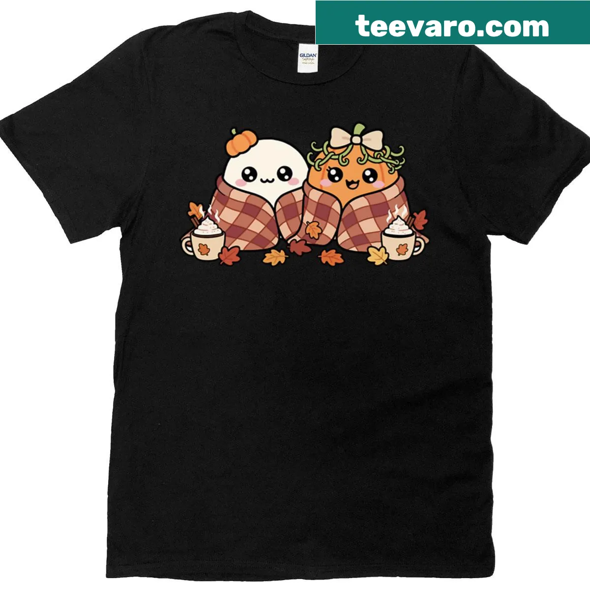 Cozy autumn blanket graphic T-shirt for relaxed evenings — on a men's t-shirt