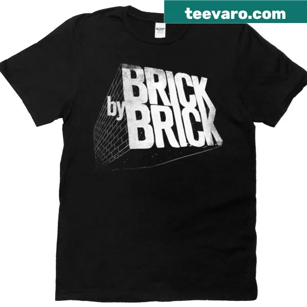 Minimalist 'Brick By Brick' typography T-shirt
