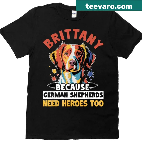 Illustration of a Brittany dog on a t-shirt