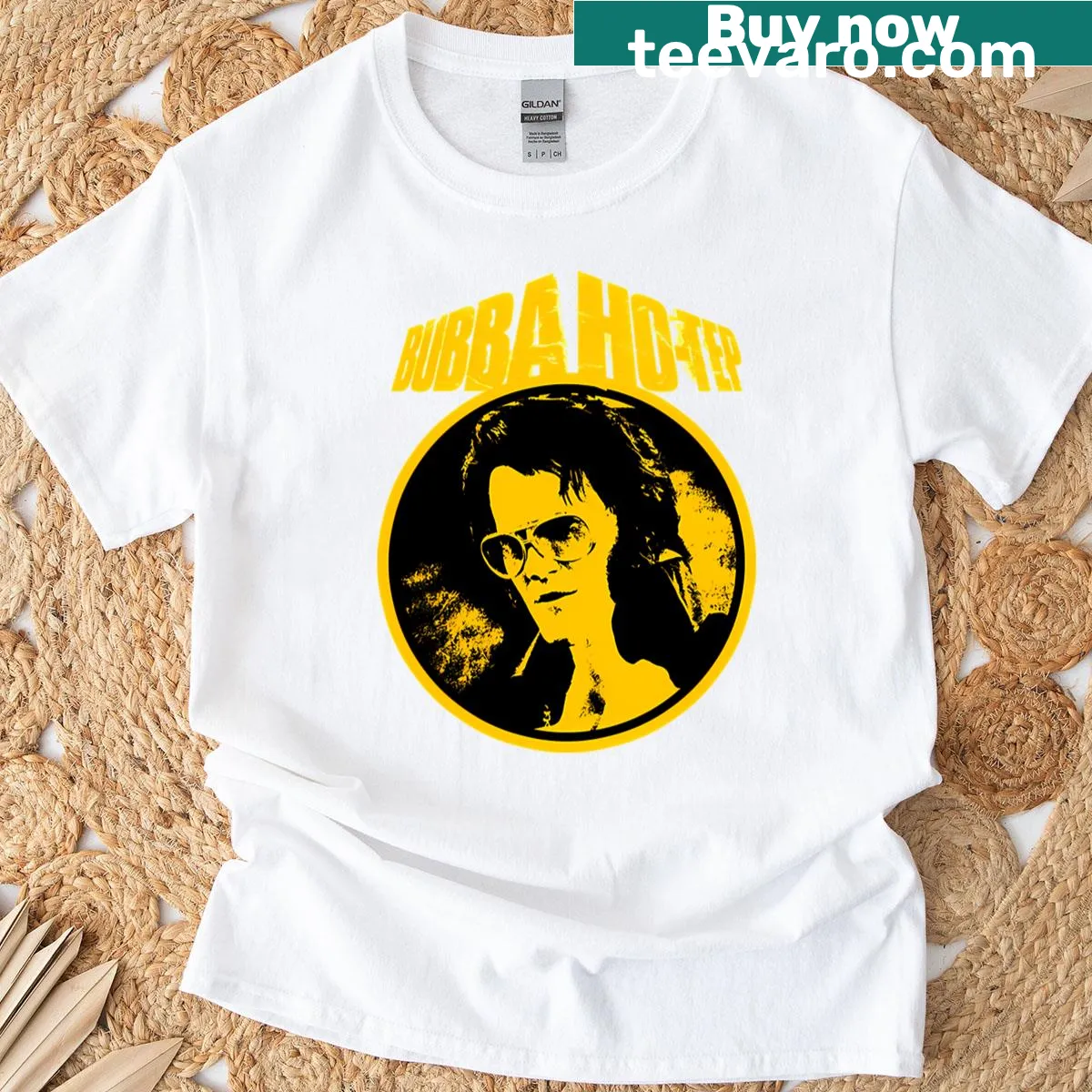 Vintage-style T-shirt inspired by 'Bubba Ho Tep' film — on a men's t-shirt