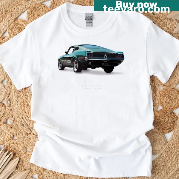 Illustrative alternative movie poster design for Bullitt T-shirt