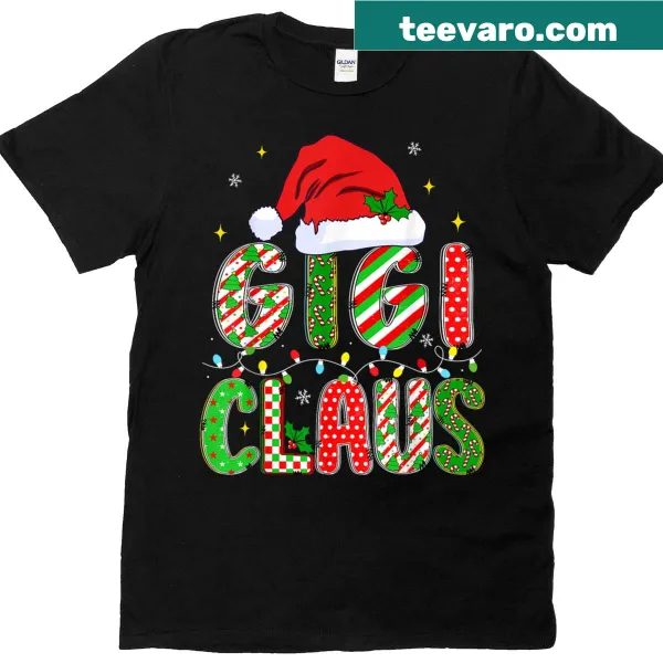Christmas themed Gigi Claus t-shirt for family gatherings