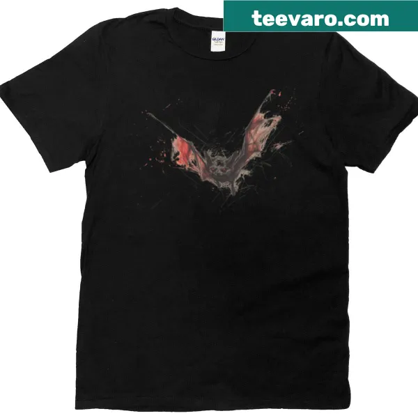 Hand-drawn sketch illustration of a bat on a t-shirt