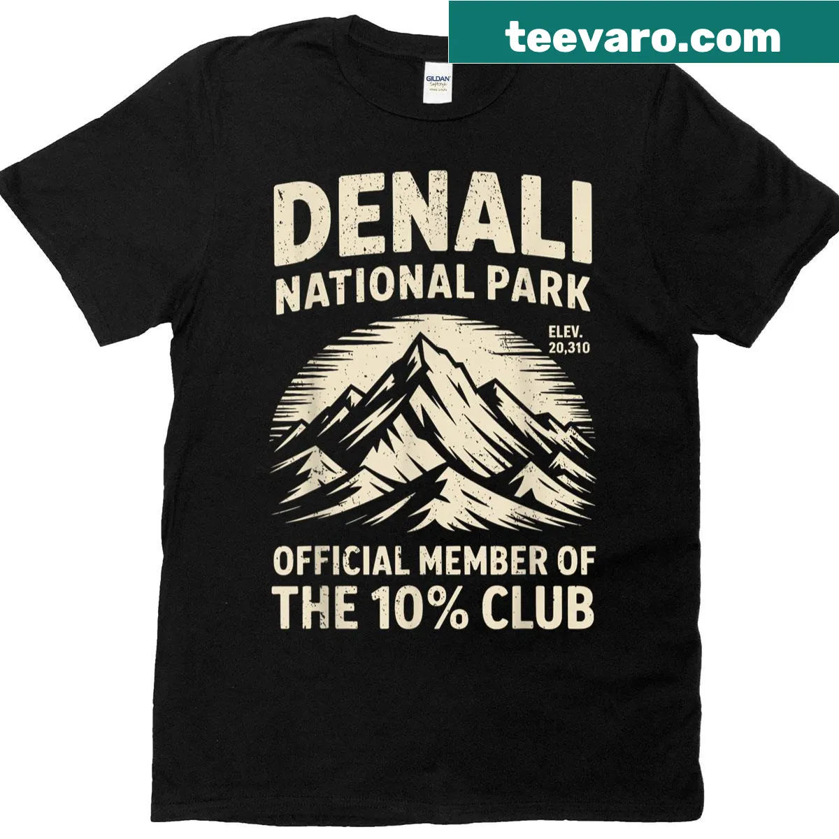 Denali National Park illustration on a T-shirt — on a men's t-shirt