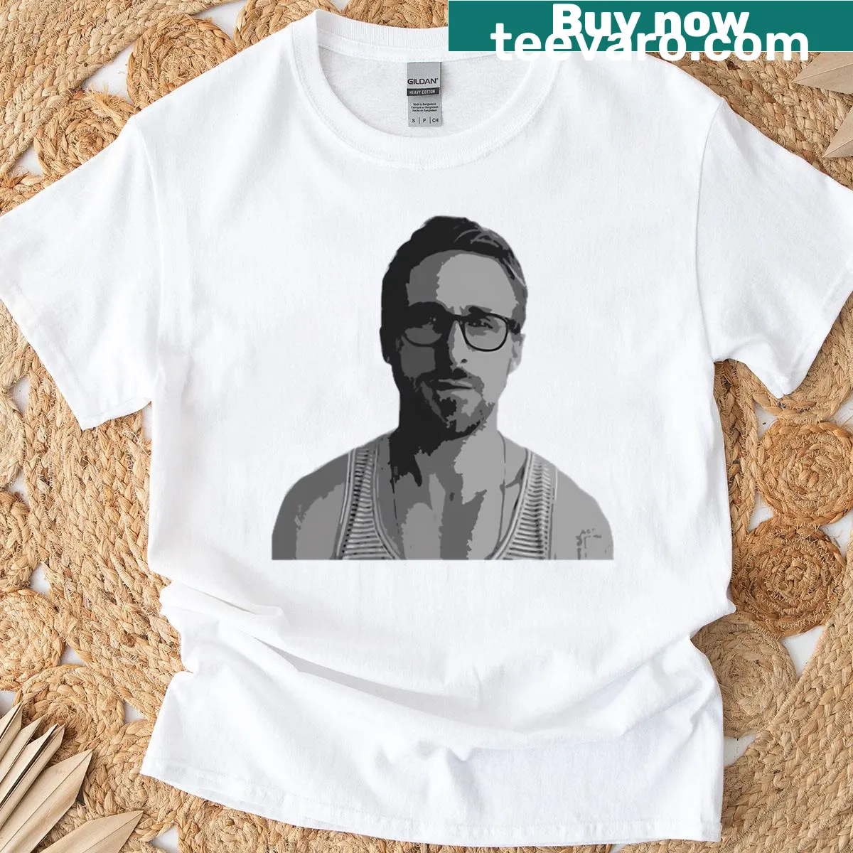 Stylish Ryan Gosling graphic T-shirt — on a men's t-shirt