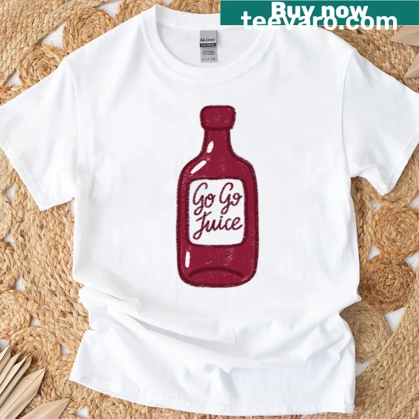 Go Go Juice t-shirt with playful typography design