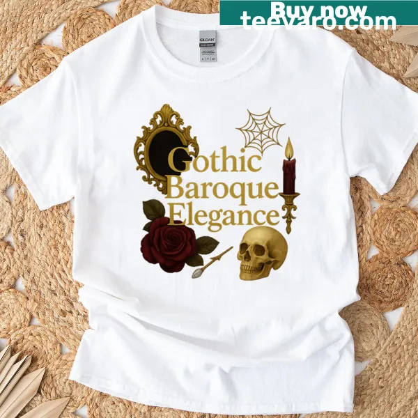 Gothic baroque-themed shirt for Halloween