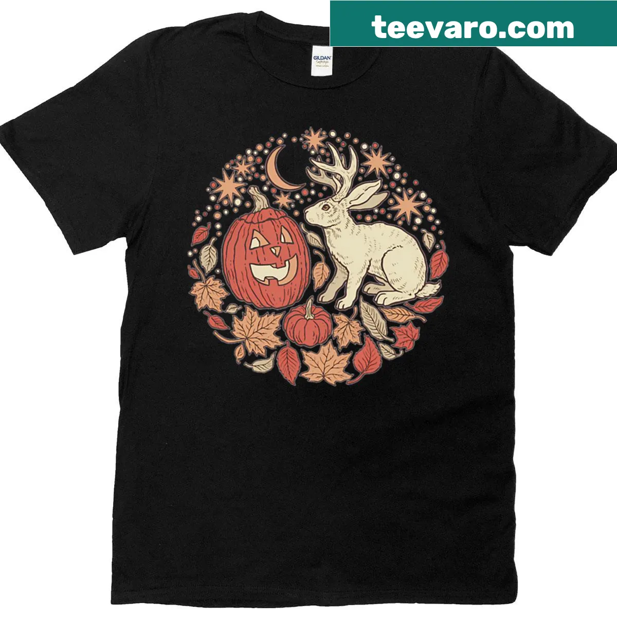 Humorous Halloween Friends T-shirt with fun phrases and imagery — on a men's t-shirt